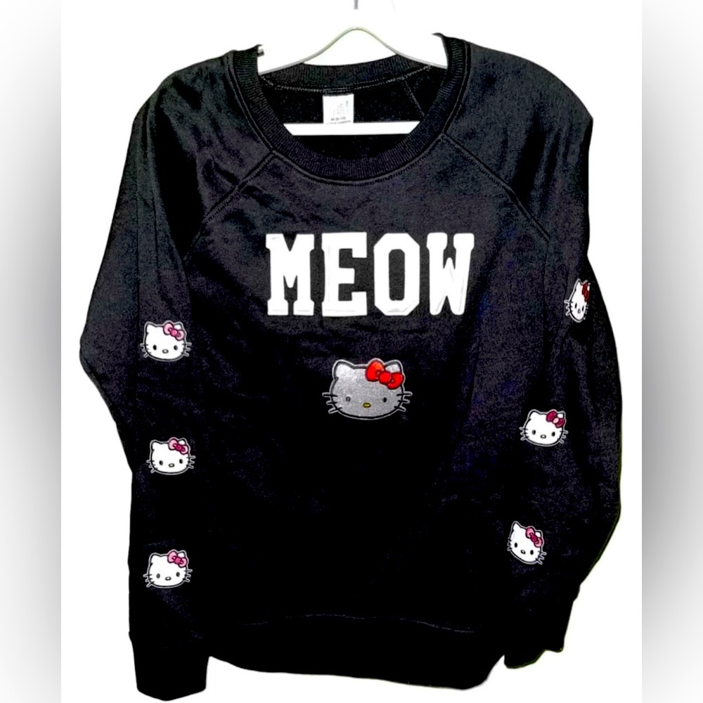Custom Hello Kitty Meow sparkly sweat shirt